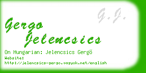 gergo jelencsics business card
